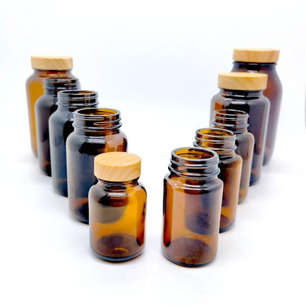 Packer Bottle Pill Empty Clear Glass Pill Bottles 60ml 75ml 100ml 120ml 150ml 200ml 250ml 300ml 400ml 500ml Amber Glass Packer Bottle