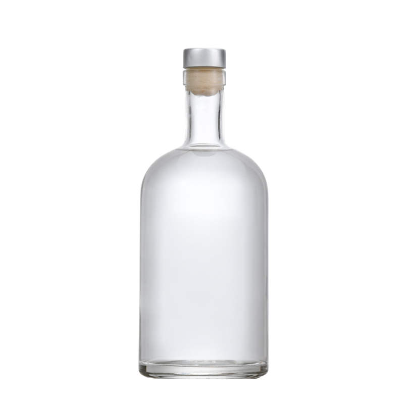 Vodka 700ml 750ml Glass Bottle Extra Flint Gin Tequila Whisky Vodka Brandy Glass Spirits Bottle With Cork Lid