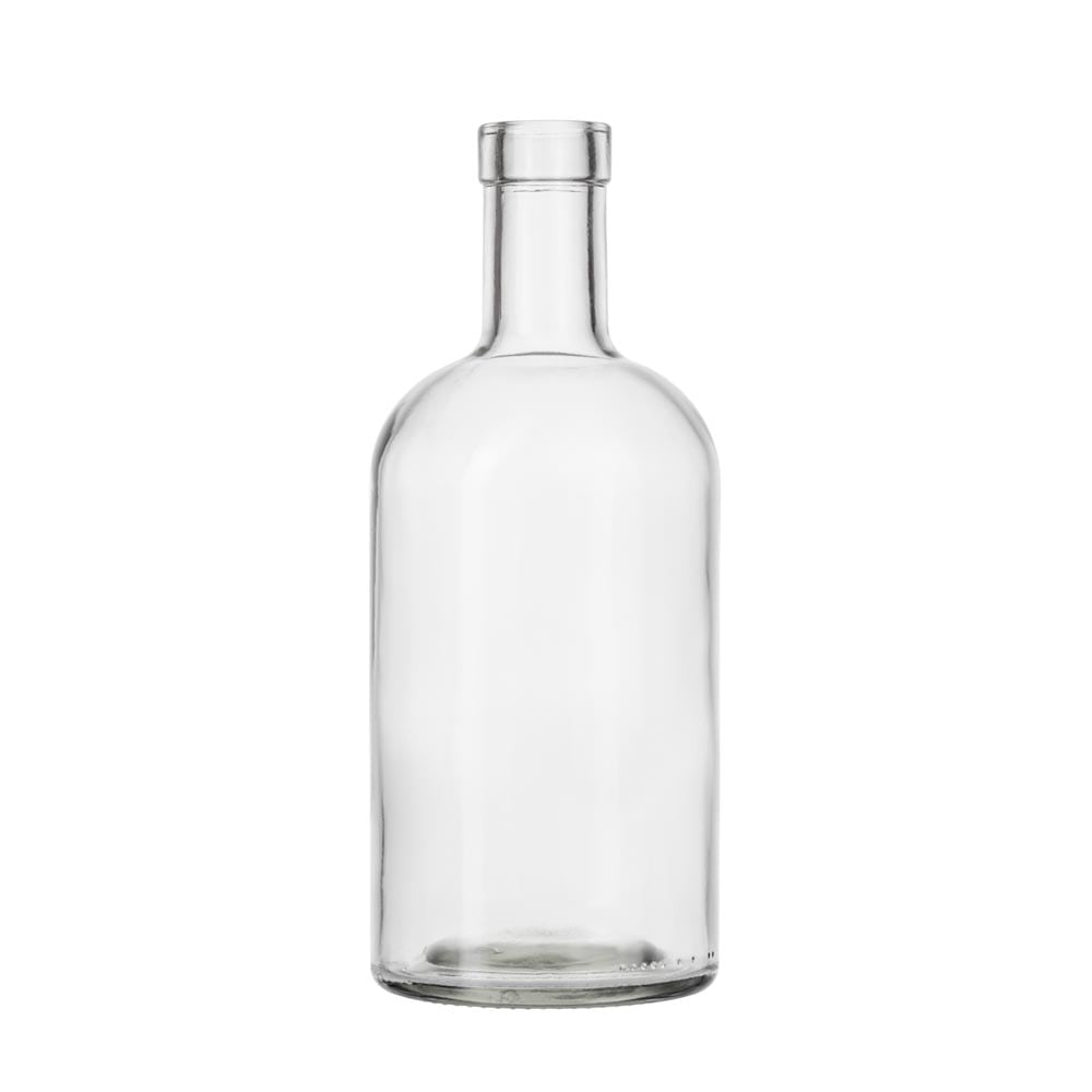 Recyclable 200ml 375ml 500ml 750ml 1000ml Round Empty Flint Glass Liquor Wine Gin Whisky Vodka Alcohol Tequila Glass Bottle