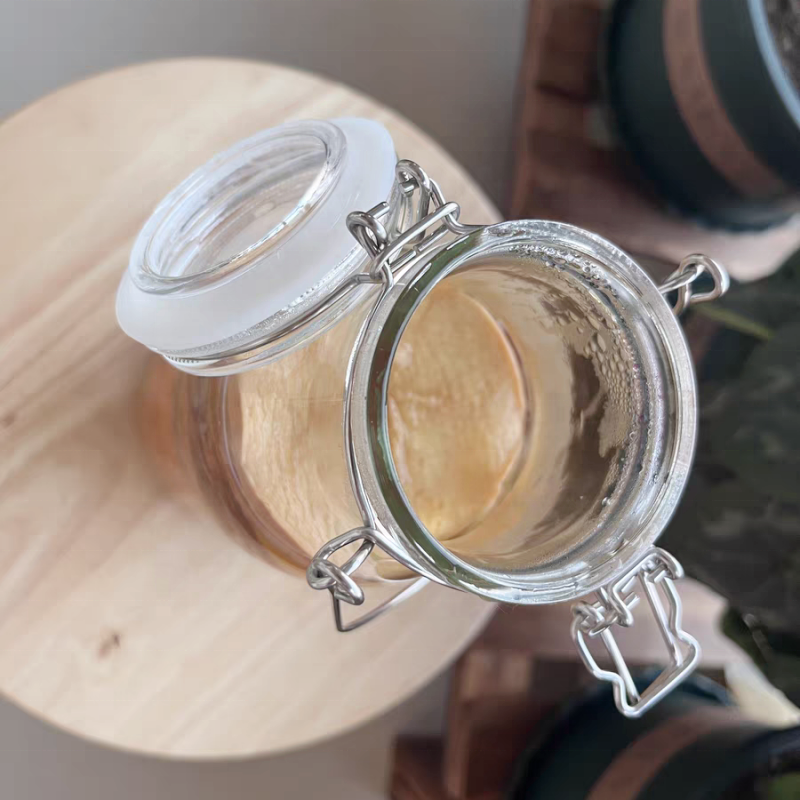 0.5L 1L 1.5L 2L Juice Beverage Dispenser Airtight Fermented Reusable Juice Glass Bottle with Swing Top for Water