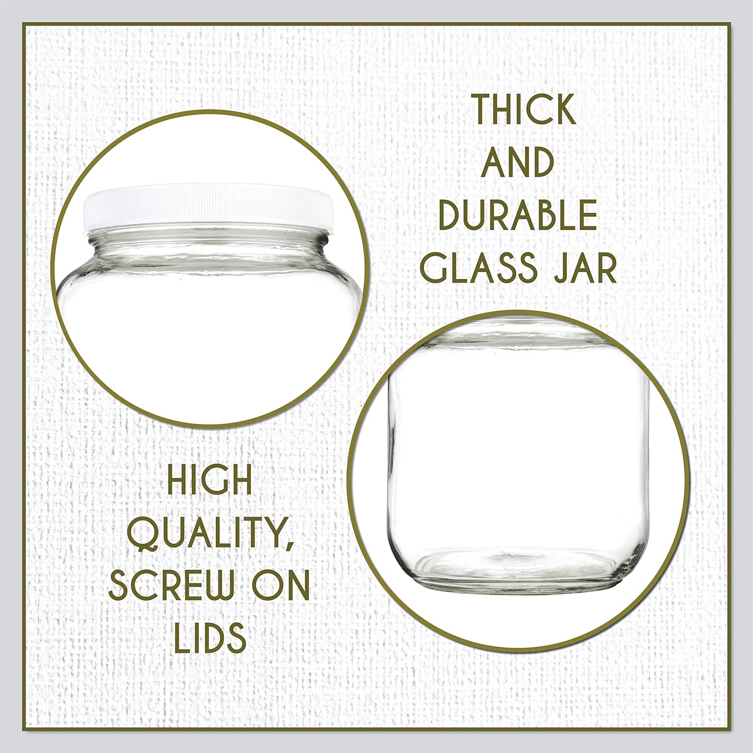 Hot Sale Recyclable Wide Mouth Gallon Mason Glass Jar With Airtight Foam Lined Plastic Lid for Fermenting Kombucha Kefir