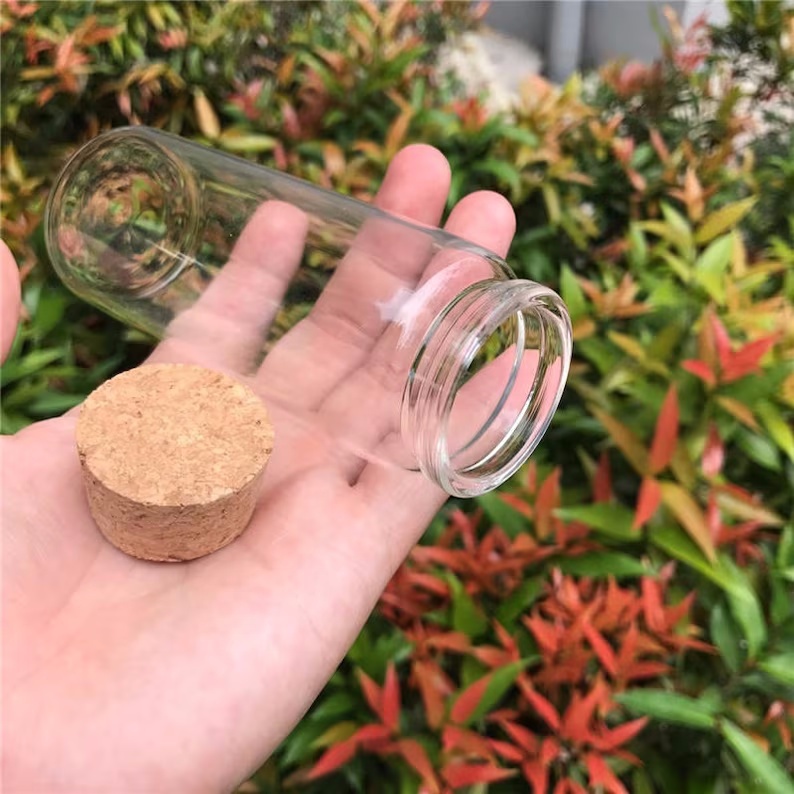 Cork Bottle 150ml Glass Vials Large test Tube With Cork Stopper 47mm Bottle Diameter