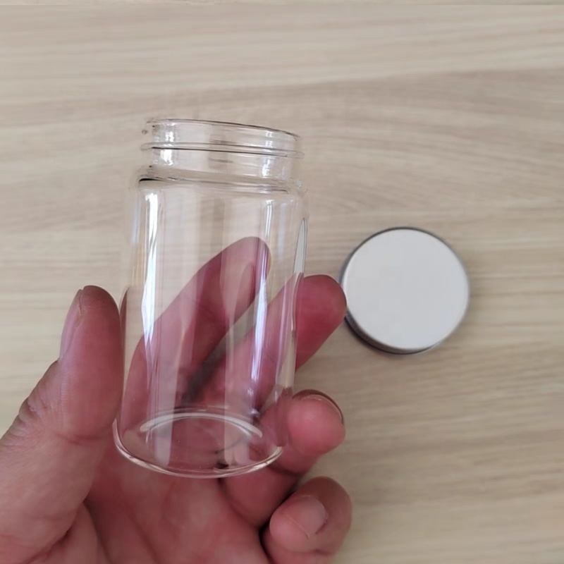 37mm Screw Mouth Aluminum Cap Transparent Glass Test Tube Bottle 12ml to 110ml Sizes Available
