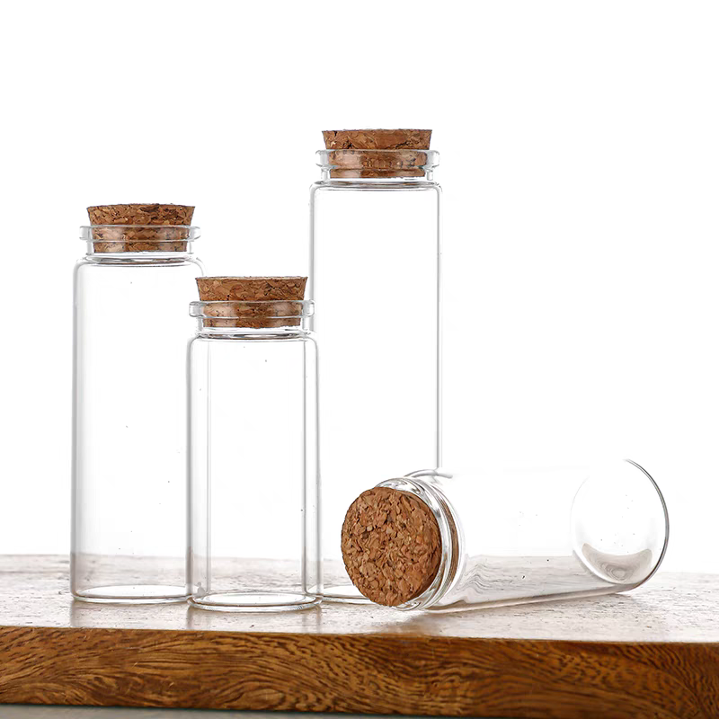Wholesale 37MM 50 Ml Small Glass Tube Vials Wishing Bottle Floating With Cork