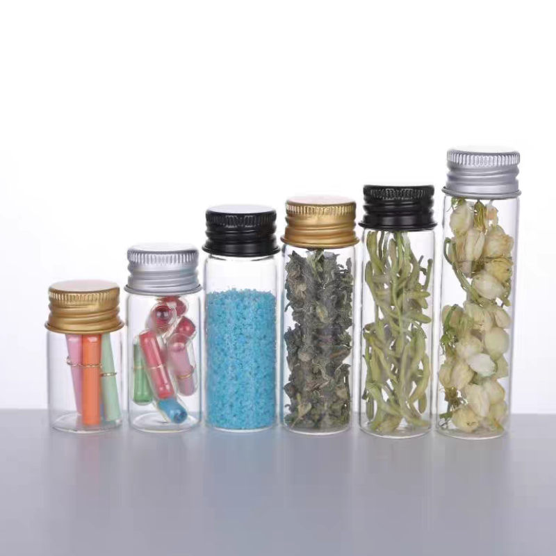 In Stock 8ml 22*40mm Glass Bottles With Aluminum Cap