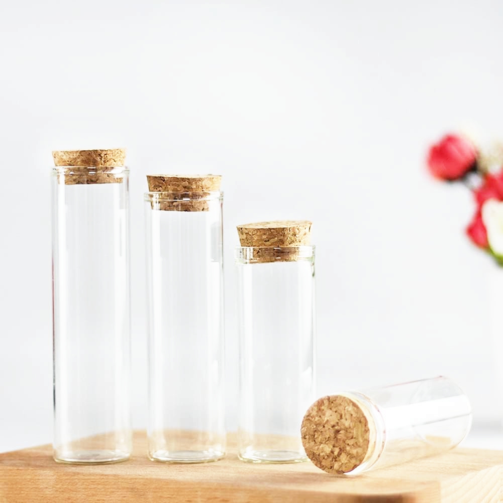 5ml 10ml 15ml 25ml 35ml 50ml 100ml Glass Pharmaceutical Borosilicate Test Tube Wishing Bottle Cylinder With Cork