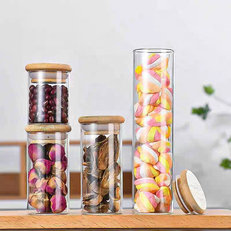 47 Diameter Clear Cork Glass Tube ml 50ml 60ml Glass Jars With Corks Wide Mouth Craft Containers Transparent Vials