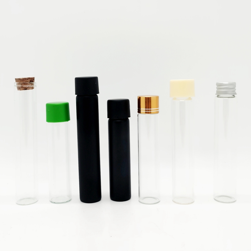 22*120mm Clear Super Air-Tight P Re Roll Packaging Glass Tube With Child Resistant Cap