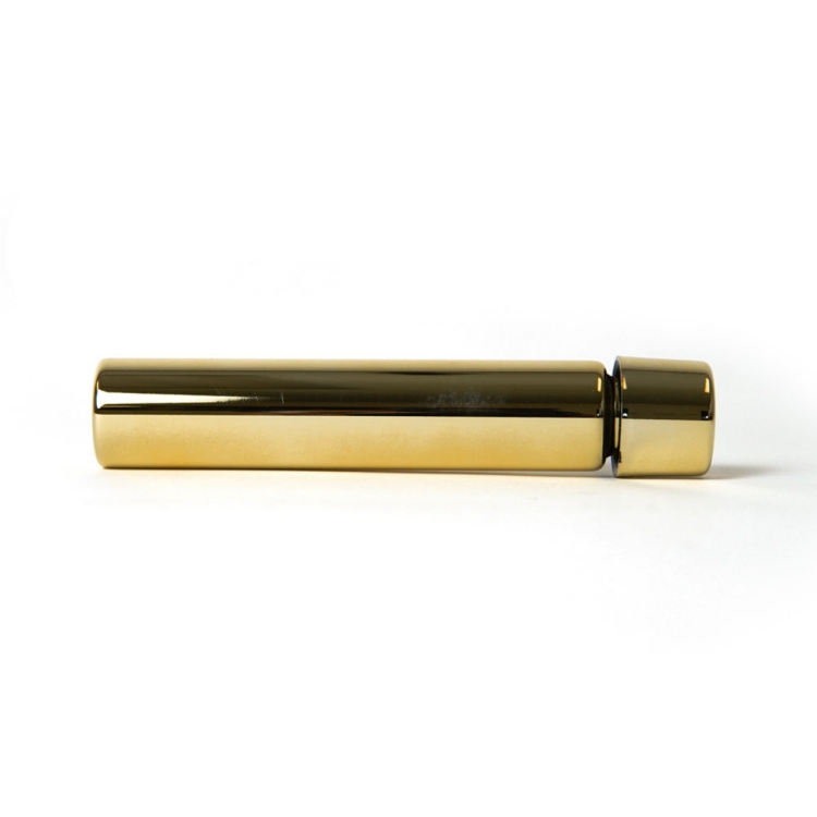 115mm Custom Gold Glass Tubes With Metallic Gold Child Resistant Cap for Seed , Coffee Bead , Candy Storage Jar