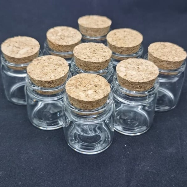 47 Diameter Clear Cork Glass Tube ml 50ml 60ml Glass Jars With Corks Wide Mouth Craft Containers Transparent Vials