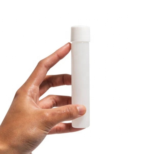 (116 X 22mm) Matte Black  White Glass Tube With Black CR Cap