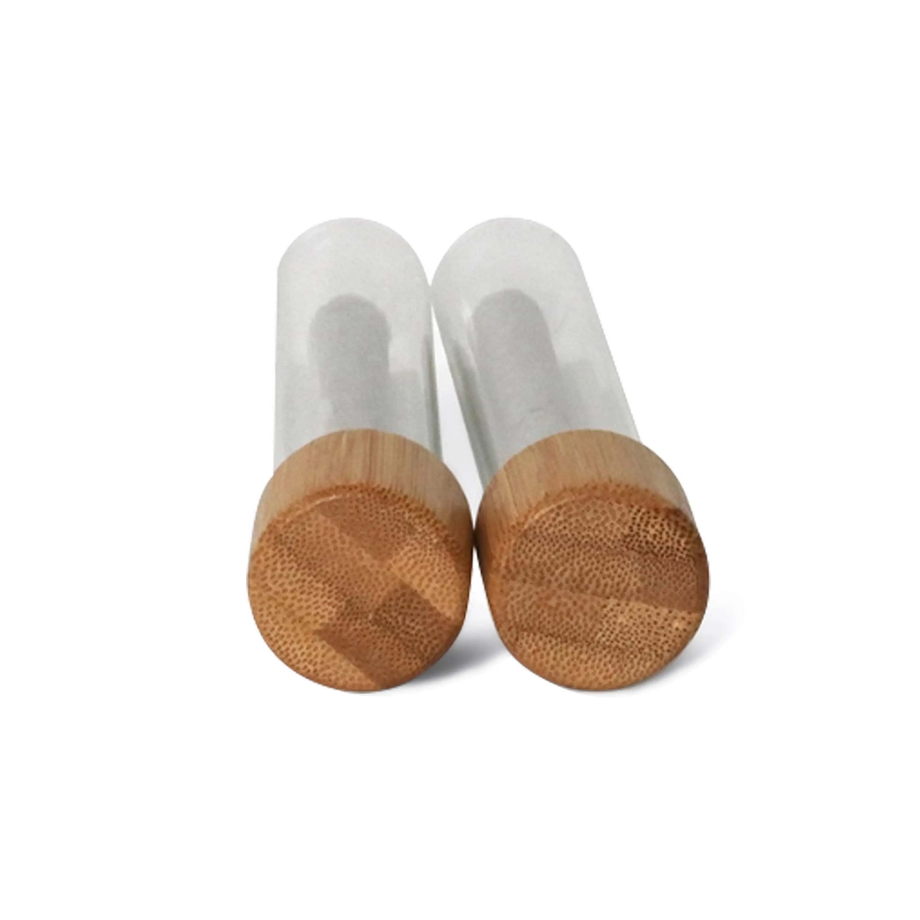 116mm 115mm Glass Test Tube With Bamboo Wood Printed Childproof Lid
