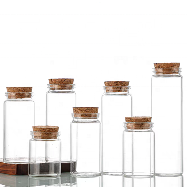Mini Glass Bottles Clear Drifting Bottles Small Wishing Bottles With Cork Stoppers for Wedding Birthday Party Glass Jars
