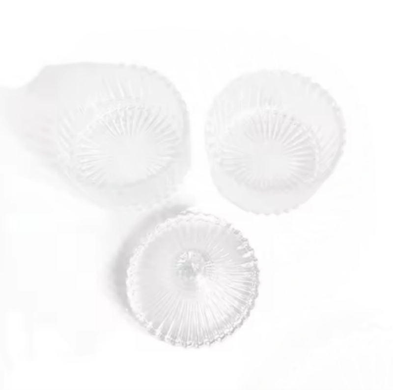 Round Small Glass Container Candy Kitchen Glassware Food Glass Jar With Lid for Catering Restaurant Hotel Gift