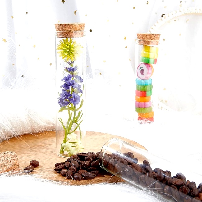 High Quality 70ml 120ml 150ml 200ml Glass Test Tube With Cork Stopper Bottles Jars for Empty Spice Bottles Jars DIY Crafts Vial