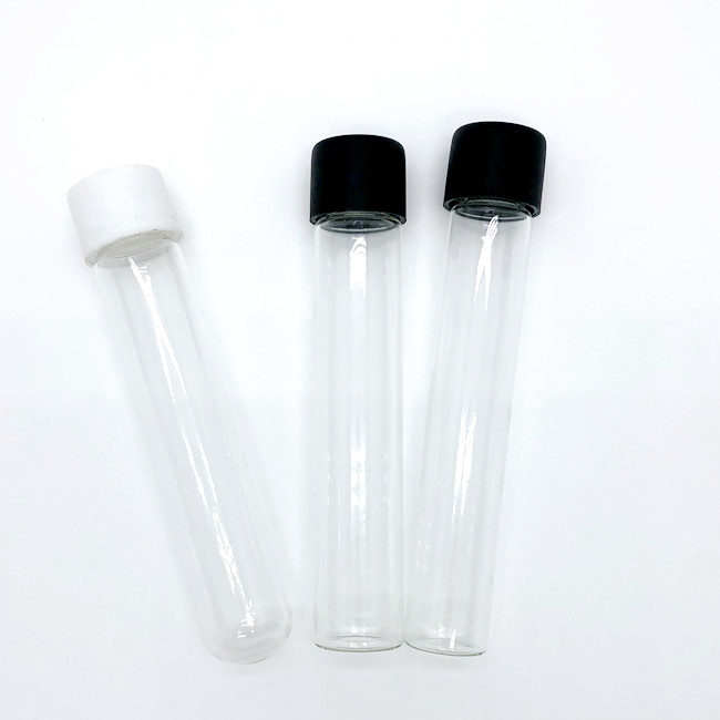 22*115mm 120mm Glass Pre Packaging Smell Proof Tube 1g 1.3g Glass Tube Container Customized Stickers