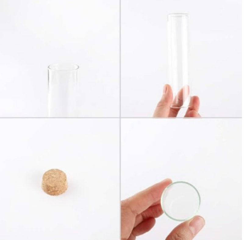 High Quality 47mm Diameter Clear Cork Glass Vials Transparent 60ml Glass Bottle Tube With Corks Empty for Tea Gift Bottle