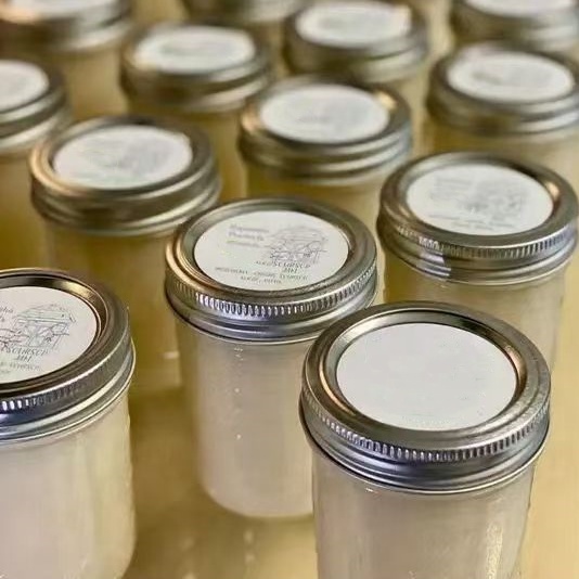 Tapered Clear Candle Mason Jars 4oz or 8oz Jar Candle Containers With Lid