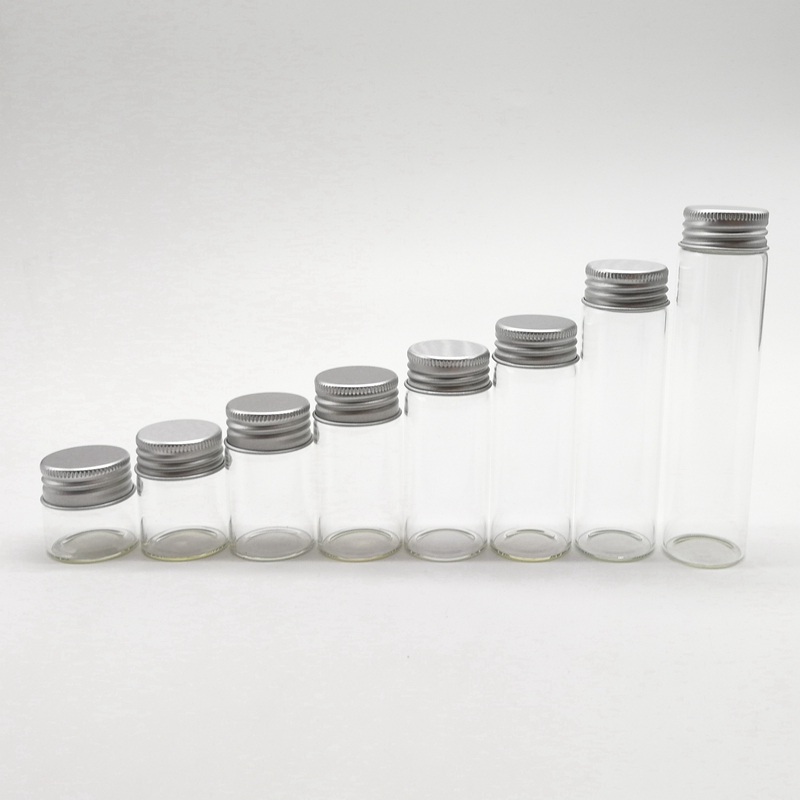 Wholesale Saffron Jar Tube Small Glass Bottles Packaging Storage Jar With Screw Lid Wholesale Glass Jar Glass Bottle