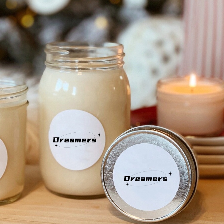 100% Soy Candles 8 oz  16 oz Mason Jar Minimalist All-Natural Candles Jars