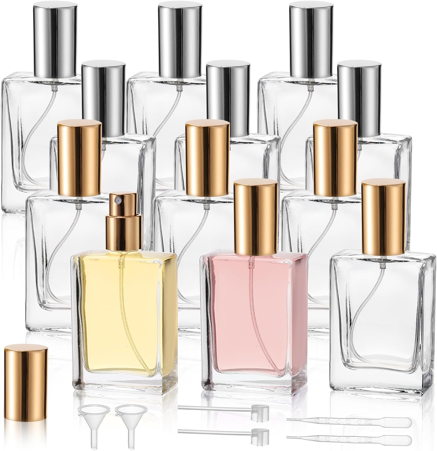 High End Luxury Custom Design 30ml 50ml 100ml Refillable Empty Perfume Glass Bottle With Box