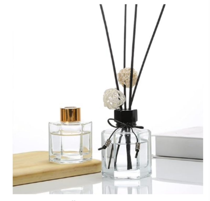 Empty Reed Diffuser Clear Glass Aromatherapy Scented Bottle Flacon Daromatherapie Elegant Classic