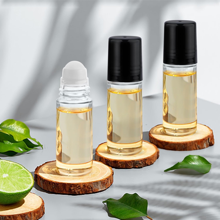 Roll on Empty Glass Bottles for Essential Oils 30 ml 1 oz Clear  Refillable Roller Roll on Bottle for Perfume