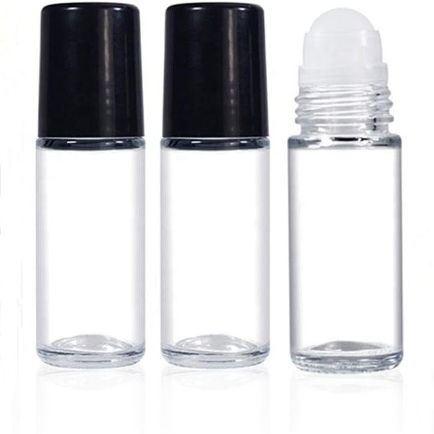 30ml 1oz Empty Deodorant Big Plastic Roll on Bottle Glass Roller Bottle With Plastic Ball Big Essential Oil Roll on Bottle
