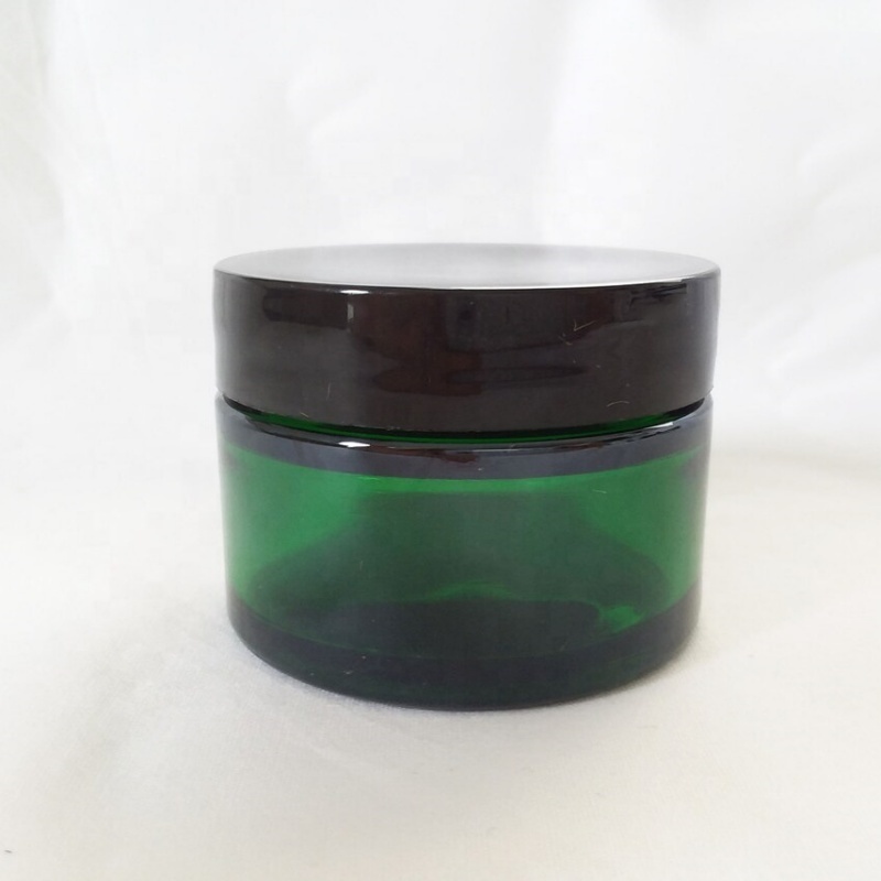 Cosmetics Cream Glass Jar Face Cream 50ml Cosmetic Jar Glass Packaging Round Frosted Bottle Quality Customized 5g 10g 15g 20g