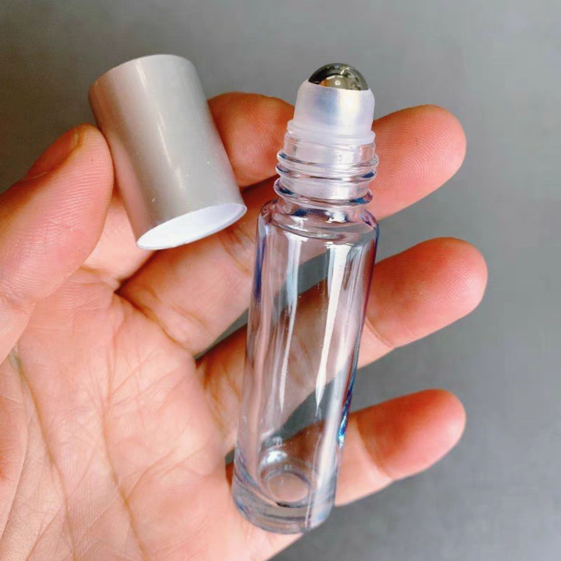 10ml Essential Oil Roller Bottle 5ml Glass Oil Roll on Bottles with Paper Box Carton for Cosmetic Packaging