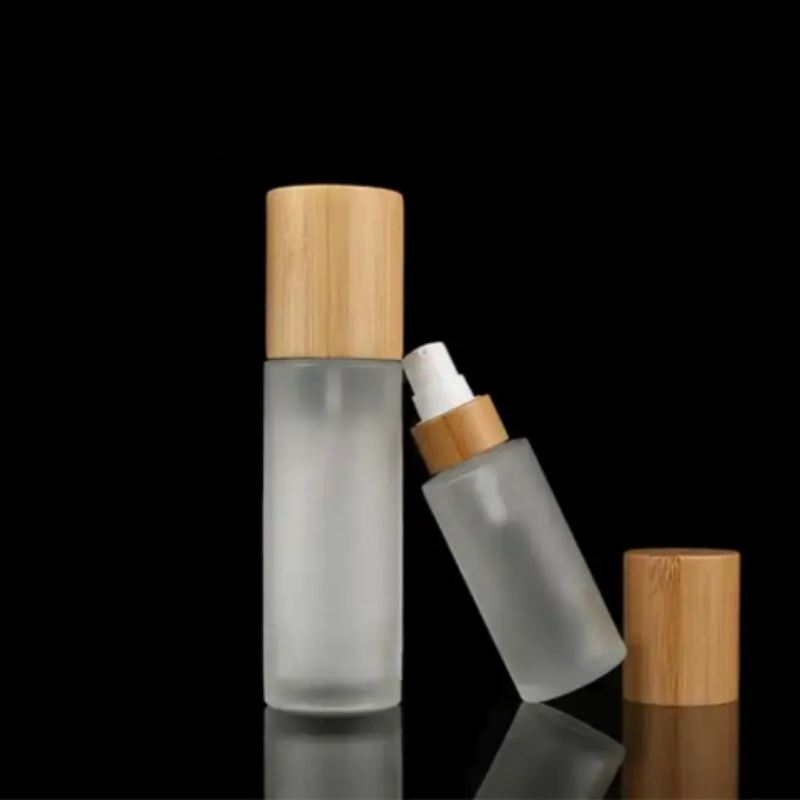 Wholesale 150ml Frosted Glass Cosmetic Packaging Makeup Pump Bottle Facial Toner Lotion Spray Facial 80ml 120ml 30ml