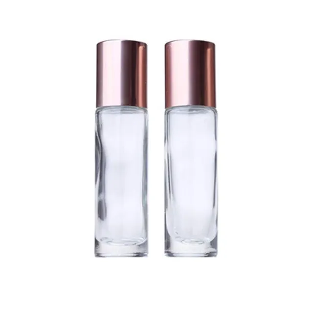 Free Sample Wholesale Spot 5ml Roll on Bottle Glass Clear Essential Oil Portable Bottle Empty Perfume Cosmetic Packaging Bottle