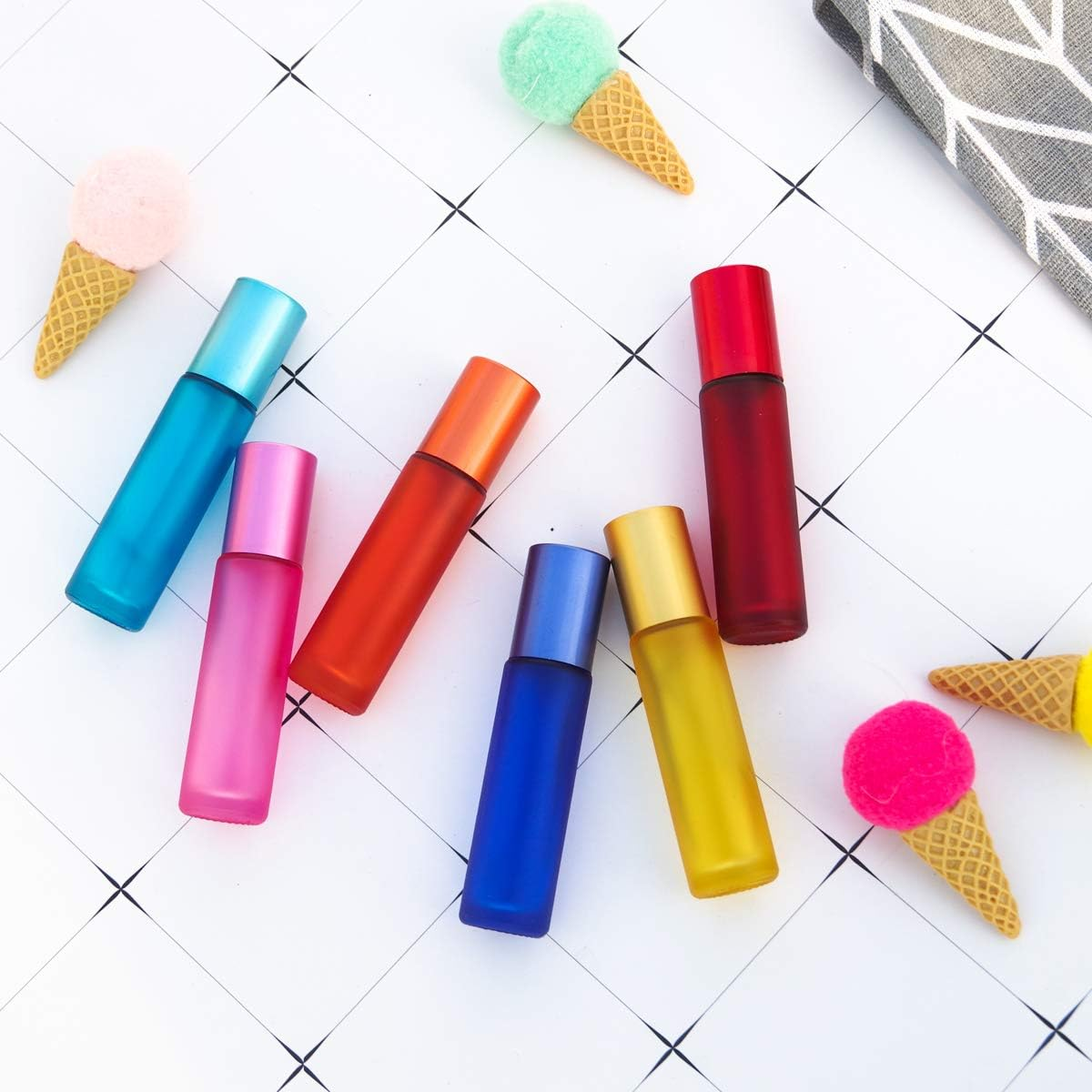 Roller Bottles Free Samples Glass Bottle With Screw Lids 5ml 8ml 10 Ml Roll on Bottle