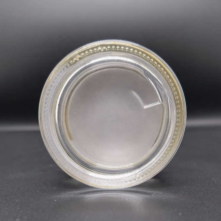 Custom 1oz 30g 2oz 60g  Empty Round Container Skin Care Packaging Powder Glass Cosmetic Jars With Metal Screw Lid