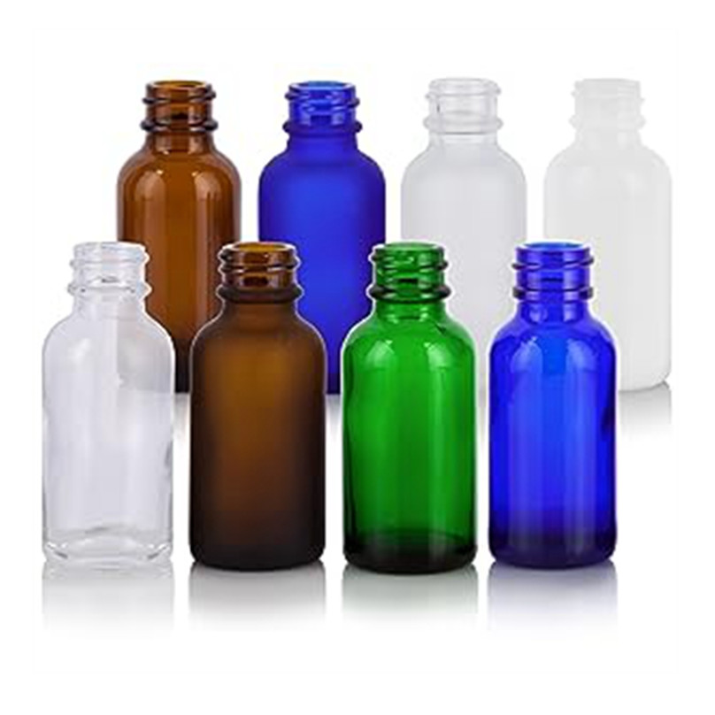 Custom 15m 30ml 60ml 100ml 120ml 240ml 500ml 1000ml Thick Bottom Frosted Amber Brown clear boston Round Glass Bottles