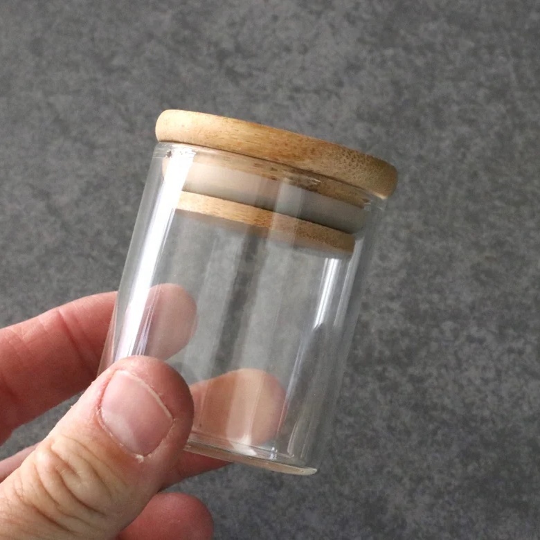 New Style Wholesale 125ML 180ML Glass Jar Stash Container Vacuum Moisture-proof Moisturizing Glass Tank Storage Jars