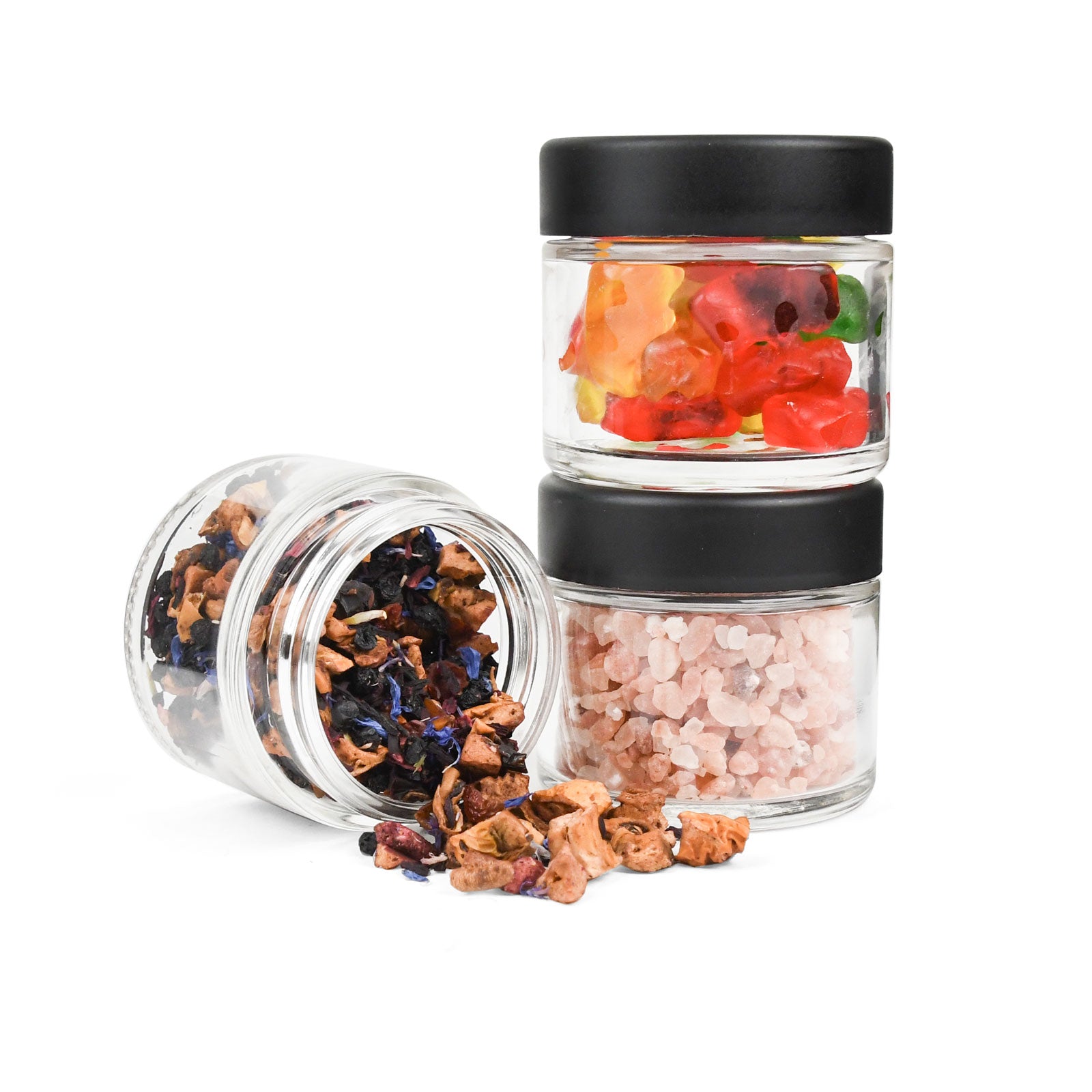 Child Resistant Child Proof Airtight 5ml 7ml 9 Ml 1oz 2oz 3oz Glass Jar With Plastic Caps Glass Bottle Glass Jar