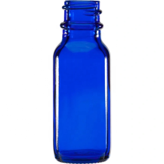 2oz 60ml Boston Glass Bottle Empty Blue Essential Oil Dropper for Personal Care Use