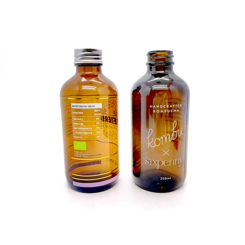 Custom 15ml 30ml 60ml 100ml 120ml 240ml 500ml 1000ml Thick Bottom Frosted Amber Brown clear boston Round Glass Bottles Glass Bottle
