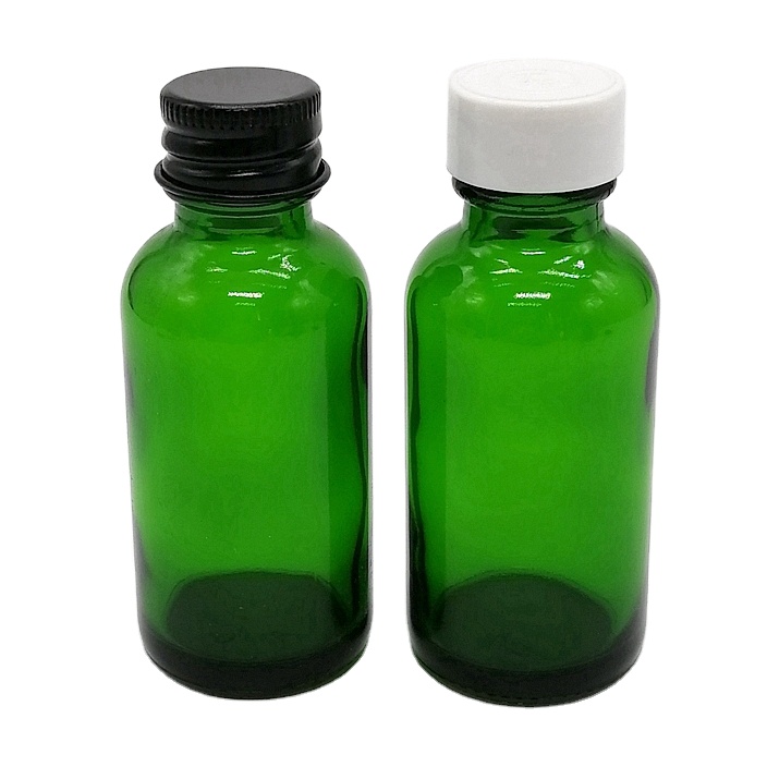Factory 10ml-100ml Eye Essential Oil Glass Green Dropper Bottles With Screen Printing Lid for Oils
