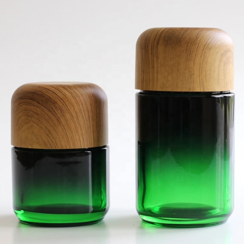New Arrival 2oz 3oz 4oz Clear Child Proof Glass Jar Honey Spice Herb Tobacco Packaging Jar Big Glass Jar With Dome Lid