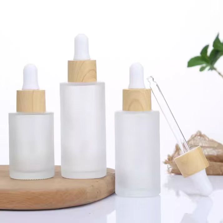 Glass Bottles With Dropper Clear Eye Dropper Bottle for Essential Oils 30ml 50ml 100ml Leakproof Tincture Bottles With Gold Cap