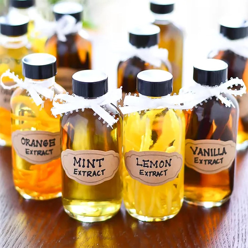 2 oz Small Clear Glass Bottle With Lids 60ml Boston Round Bottles for Potion, Juice, Ginger Shots, Oils, Whiskey