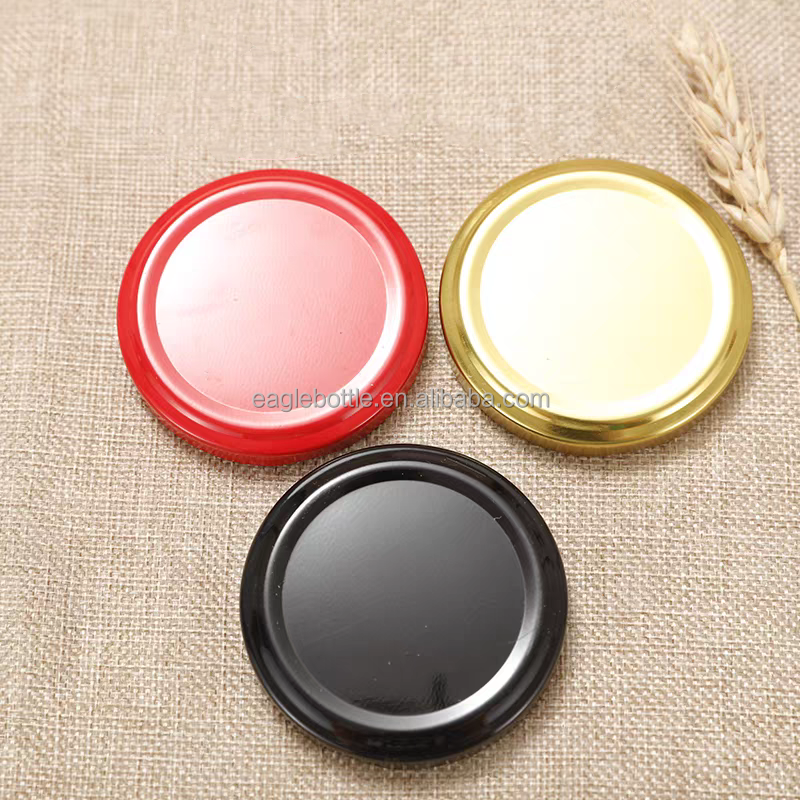 Customizable Round Glass Mason Jars With Metal Lid for Honey Jam Jelly Pickle Pepper and Chilly Sauce