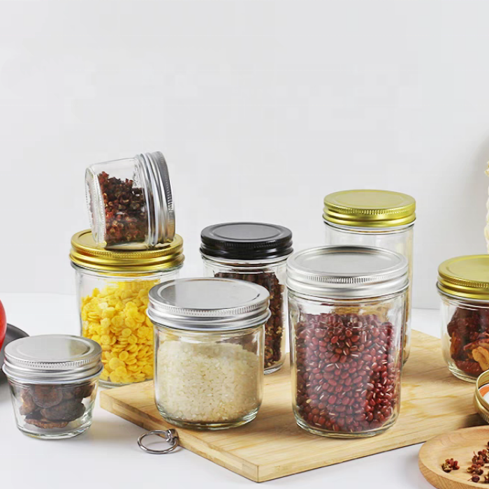 Wide Mouth Glass Storage Jar 70ml 2.5oz 100ml 3oz Glass Canning Jar With Airtight Lid for Babyfood Jam Honey