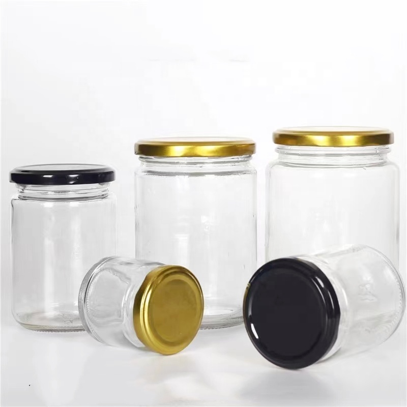 Wide Mouth Glass Mason Jars 150ml 250ml 380ml 500ml 750ml 1000ml 32oz Storage Jar Containers With Metal Lid for Pickle Jam Honey