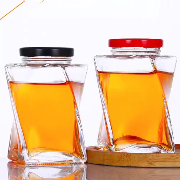 Food DIY Magnetic Spice Jars 4 oz 12 oz Canning Jars Twist Glass Lids Plastisol Lined Honey Jars for Jam Honey Baby Food