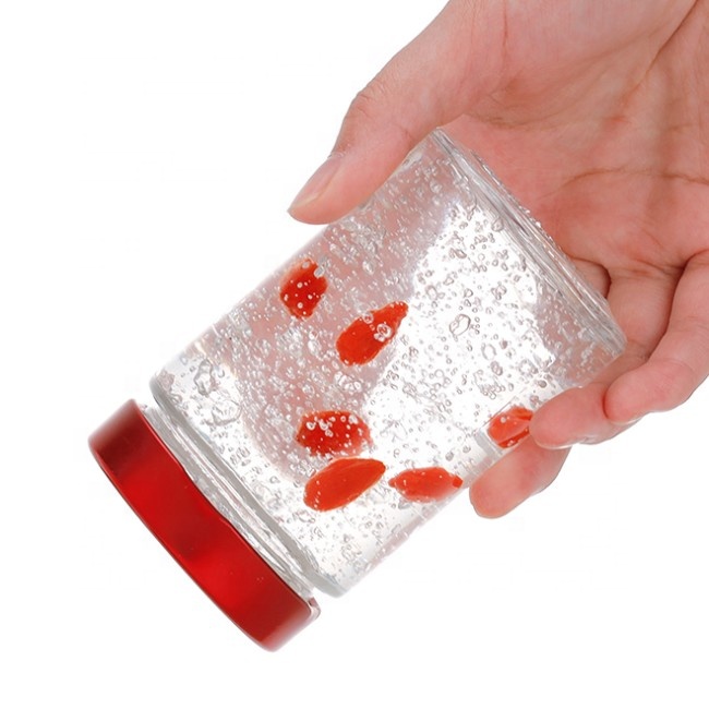 Manufacturer Quality Glass Storage Jars Bird's-Nest Jam Jars 75ml to 380ml Clear Bottles With Deep Lids Screw Cap Seal Packaging