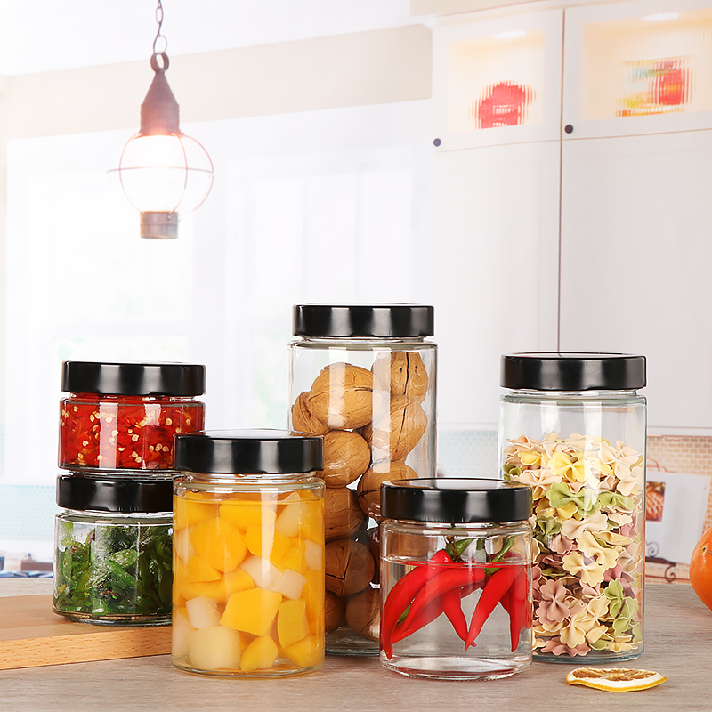 Unique Design 106ml 212ml 314ml 450ml 730ml Honey Glass Ergo Jars for Honey Jam Jelly Storage