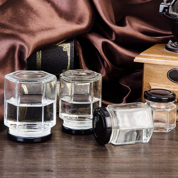 In Stock 180ml Cylinder Honey Glass Jar 380ml Glass Bottle for Jam Chili Sauce